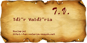Tér Valéria névjegykártya